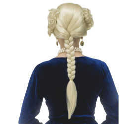 Historická paruka s copem blond